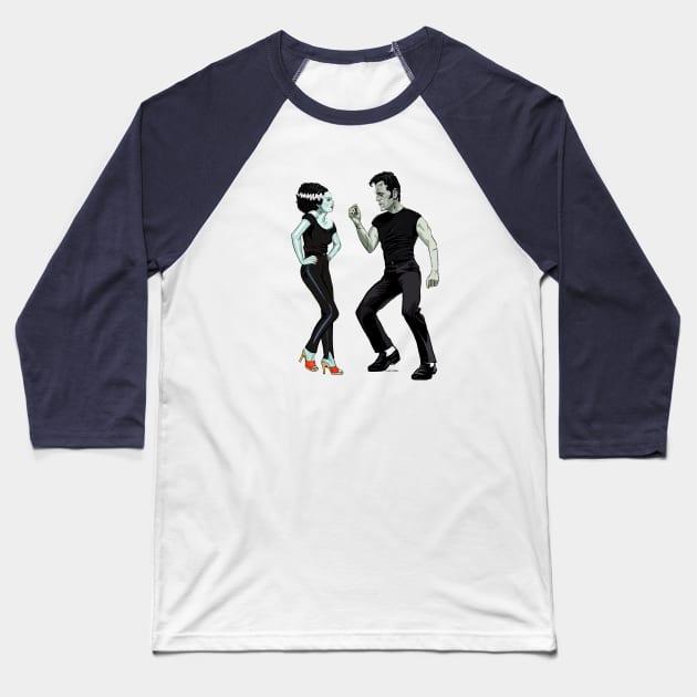 Grease Frankenstein Baseball T-Shirt by FanboyMuseum